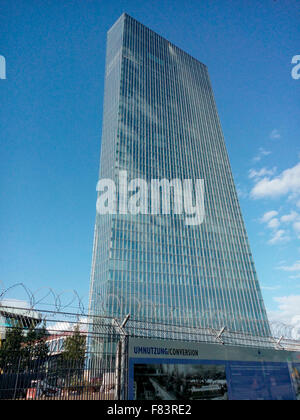 EZB Turm (Banca centrale europea la sede centrale), Frankfurt am Main. Foto Stock