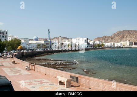 Mutrah waterfront in Muscat, la capitale del sultanato di Oman. Foto Stock