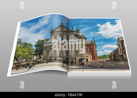 La Chiesa cattolica romana dei Santi Pietro e Paolo fu costruita tra il 1597 e il 1619, Cracovia, Piccola Polonia, Polonia, Europa Foto Stock