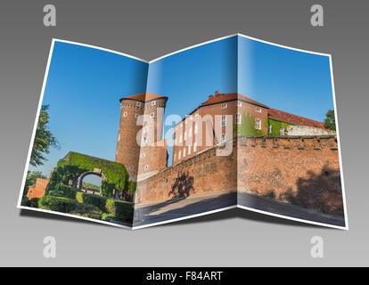 Brama Bernardynska gate e Baszta Sandomierska torre sul lato est del Wawel, Cracovia, Piccola Polonia, Polonia, Europa Foto Stock