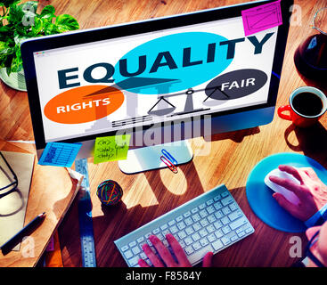 Parità di equilibrio di parità giustizia equa concetto Foto Stock