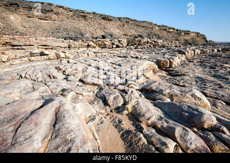 Abbassare il Fish River Canyon Paesaggio - Regione di Karas, Namibia, Africa Foto Stock