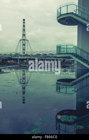 Singapore Flyer - la più grande ruota panoramica del mondo. Foto Stock