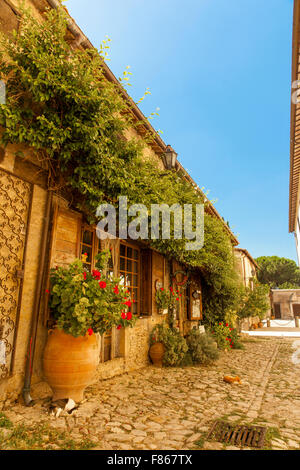 Sonnolenta cittadina abate di Farfa, Lazio Foto Stock