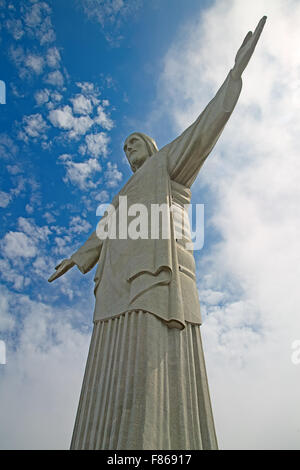 Famoso Cristo Redentore in Rio de Janeiro, Brasile Foto Stock