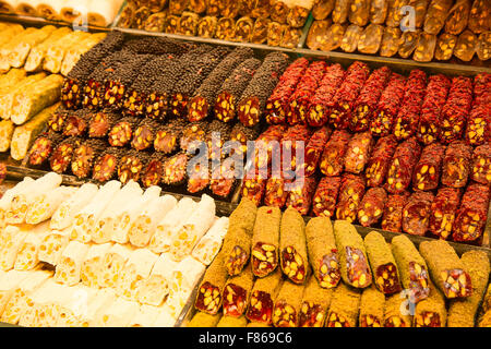 Famose le delizie turche sul mercato Foto Stock