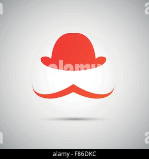 Vector Red Hat su sfondo bianco Illustrazione Vettoriale