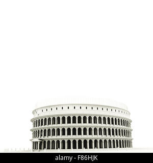 Colosseo isolati su sfondo bianco Foto Stock