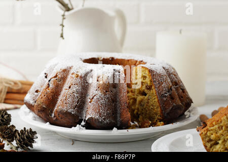 Torta di Natale, cibo closeup Foto Stock