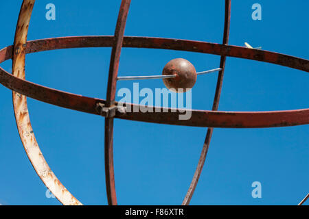 Orologio solare su Kremesnik montagna in Repubblica Ceca Foto Stock