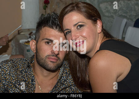 Coppia Giovane, matrimonio albanese, Kruja Foto Stock