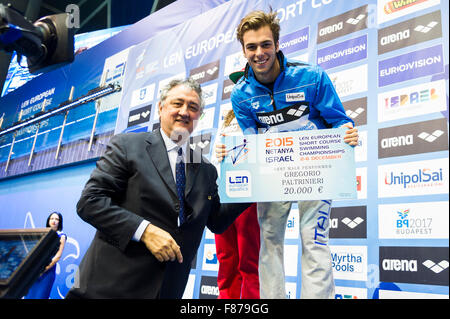 Israele. 06 Dic, 2015. PALTRINIERI Gregorio ITA miglior atleta del campionato Netanya, Israele, Wingate Institute LEN European Short Course Swimming Championships Dic. 2 - 6, 2015 Netanya 06-12-2015 Nuoto Campionati Europei di nuoto in vasca corta Credit: Insidefoto/Alamy Live News Foto Stock