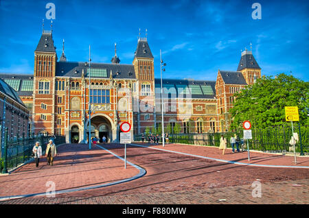 Rijksmuseum Amsterdam museum in Olanda, Netherlads, HDR Foto Stock