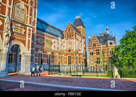 Rijksmuseum Amsterdam museum in Olanda, Netherlads, HDR Foto Stock