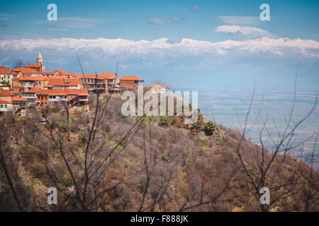 Vista di Sighnaghi città vecchia in Georgia Foto Stock