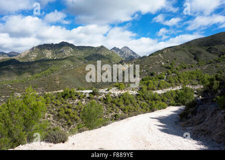 La Sierra de Almijara montagne in spagnolo Sierras de Tejeda National Park Foto Stock