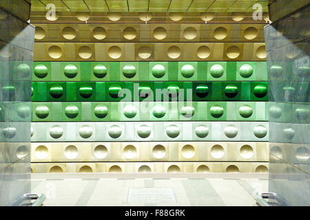 La metropolitana ,Malostranska metropolitana stazione ferroviaria nella città di Praga, Repubblica Ceca. Foto Stock