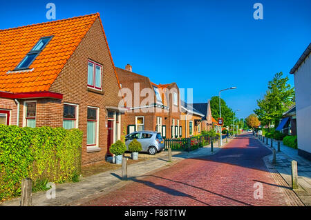 Tipico olandese case familiari. Architettura moderna in Olanda, Foto Stock