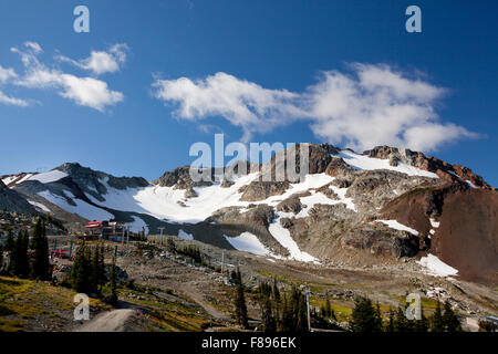 In alto di Whistler Mountain Trail a picco di esperienza sollevare Foto Stock
