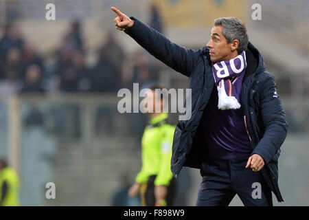 Firenze, Italia. 6 dicembre, 2015. Paulo Sousa, allenatore della Fiorentina. Firenze 6-12-2015 Stadio Artemisio Franchi, Calcio Calcio 2015/2016 Serie A. Fiorentina - Udinese. Credito: Insidefoto/Alamy Live News Foto Stock