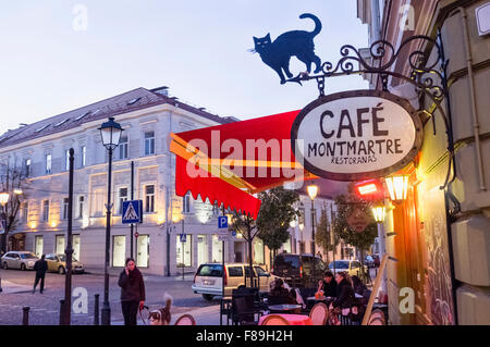 Il cafe ristorante a Vilnius, in Lituania, in Europa Foto Stock