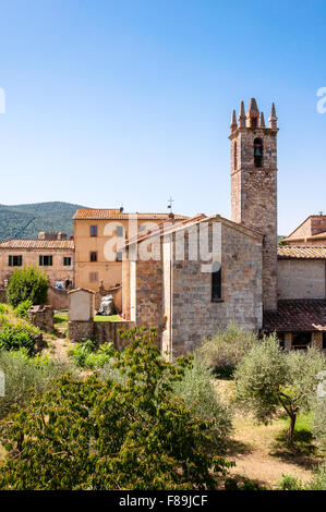 Piccola cappella a Monteriggioni, Toscana, Italia Foto Stock