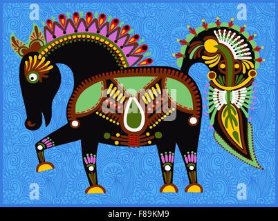 Folk etnico animali in ucraino karakoko tradizionale stile - fa Illustrazione Vettoriale