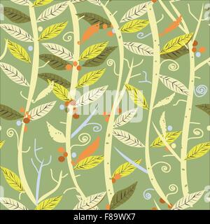 Piante modello senza giunture Illustrazione Vettoriale