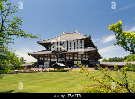 Tempio di Todai-ji di Nara, Giappone, Asia Foto Stock
