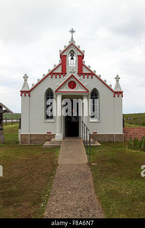 Cappella italiana, costruito dai prigionieri italiani la costruzione di barriere di Churchill, di agnello Holm Isole Orcadi Scozia UK Foto Stock