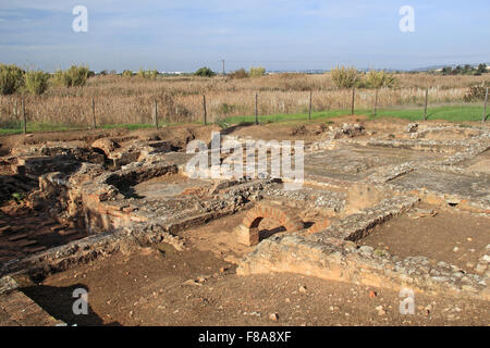 Pubblico bagni termali, Cerro da Vila sito archeologico romano e museo, Vilamoura, Quarteira, Algarve, Portogallo, Europa Foto Stock