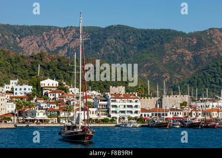 La stazione balneare di Marmaris, Provincia di Mugla, Turchia Foto Stock