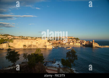 Vista di Collioure Sud della Francia. Foto Stock