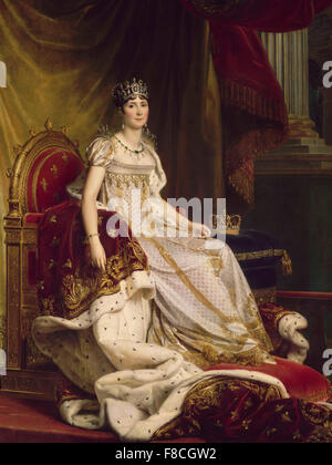 Giuseppina de Beauharnais (1763-1814) prima moglie di Napoleone nella sua incoronazione accappatoi come imperatrice di Francia. Dipinto da Francois Gerard Foto Stock