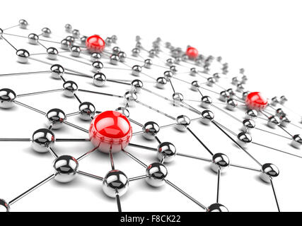 Internet e networking concetto.3D net Foto Stock