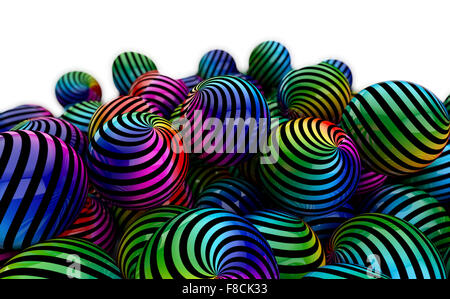 Abstract background.dettaglio della retrò palle colorate Foto Stock