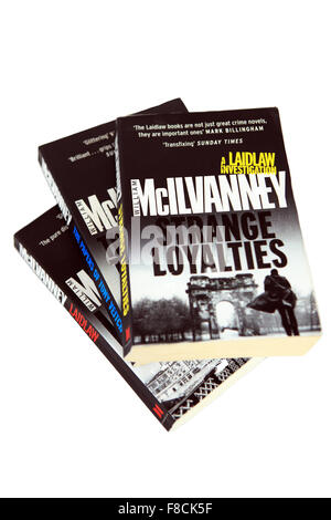 I romanzi di William McIlvanney, romanziere scozzese, dotate di Jack Ispettore Laidlaw su uno sfondo bianco. Foto Stock