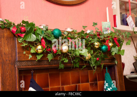 In casa natale decorazione a Mantello Foto Stock