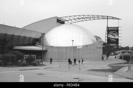 Facciata principale dell'Ontario Science Center building a Toronto in Canada Foto Stock