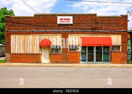 Il rinomato 308 Blues Club e bar in Indianola MS. Uno dei due originali juke giunti che offre reali in-vostro-fronte Foto Stock