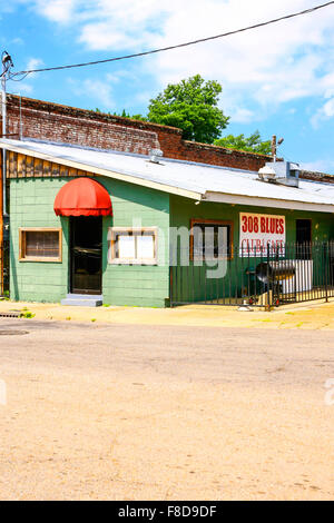 Il rinomato 308 Blues Club e bar in Indianola MS. Uno dei due originali juke giunti che offre reali in-vostro-fronte Foto Stock