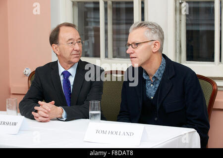 Sir Ian Kershaw & Tom Holland al oldie pranzo letterario 08-12-15 Foto Stock