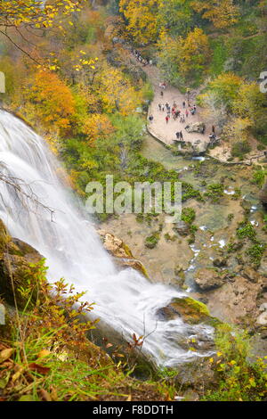 Plitvicka Jezera, il Parco Nazionale dei Laghi di Plitvice, Croazia, UNESCO Foto Stock