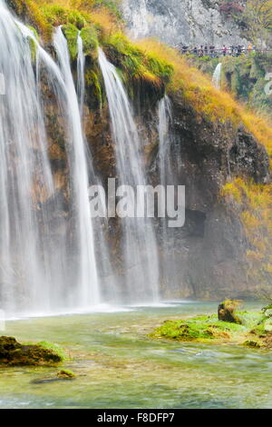 Il Parco Nazionale dei Laghi di Plitvice, Croazia, Europa Foto Stock