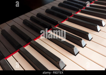 Tastiera di pianoforte closeup - tasti di pianoforte dettaglio Foto Stock