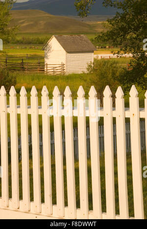 Picket Fence, Grant-Kohrs Ranch National Historic Site, Montana Foto Stock