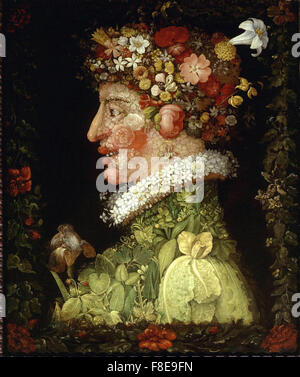 Giuseppe Arcimboldo - molla - Museo del Louvre Parigi Foto Stock