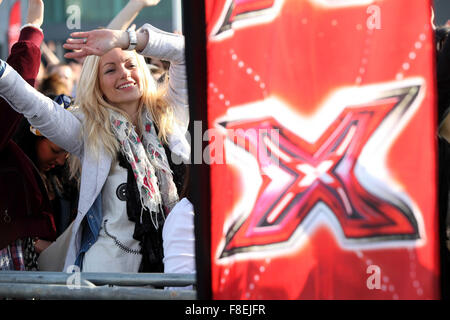 X-Factor auditions a Old Trafford Football Ground , Manchester . Foto Stock