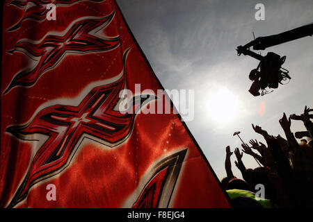 X-Factor auditions a Old Trafford Football Ground , Manchester . Foto Stock