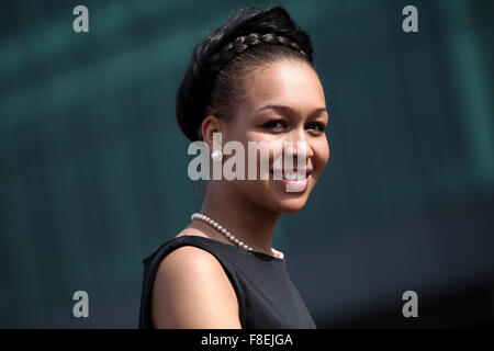 X-Factor auditions a Old Trafford Football Ground , Manchester . Rebecca Ferguson prima che ella divenne famosa Foto Stock